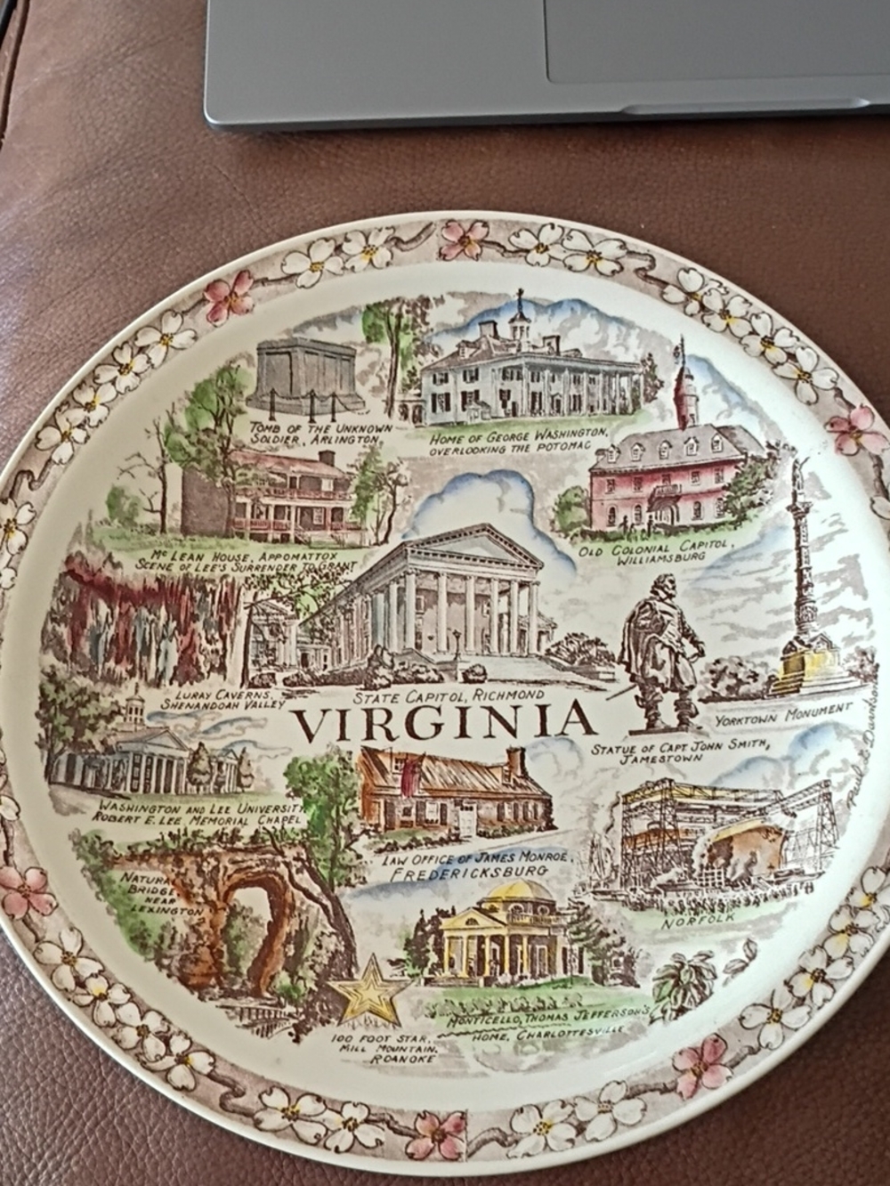 Virginia Vintage Vernon Kilns Plate